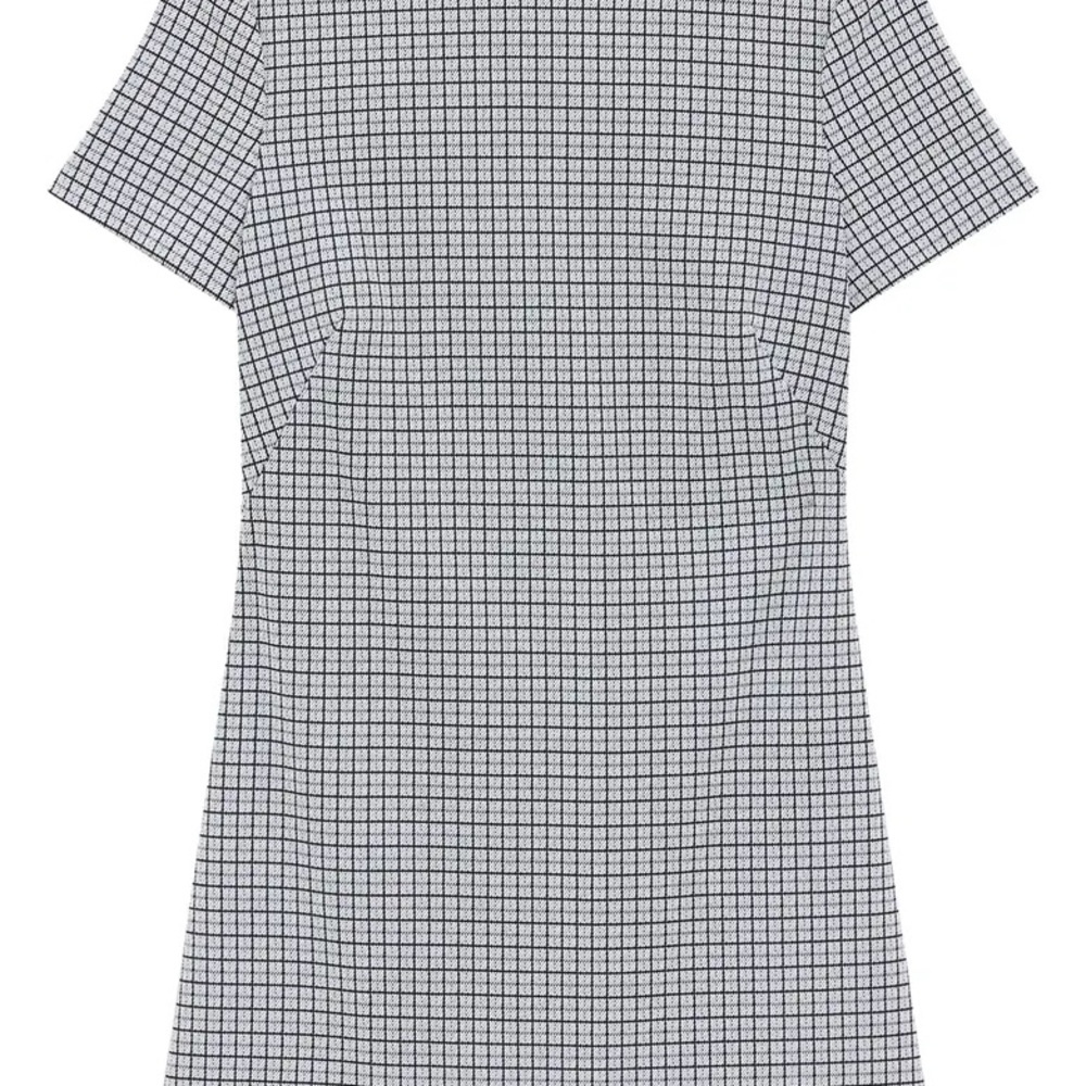 NWT Theory Short Sleeve A-Lined Mini Dress in Black and White Size 4